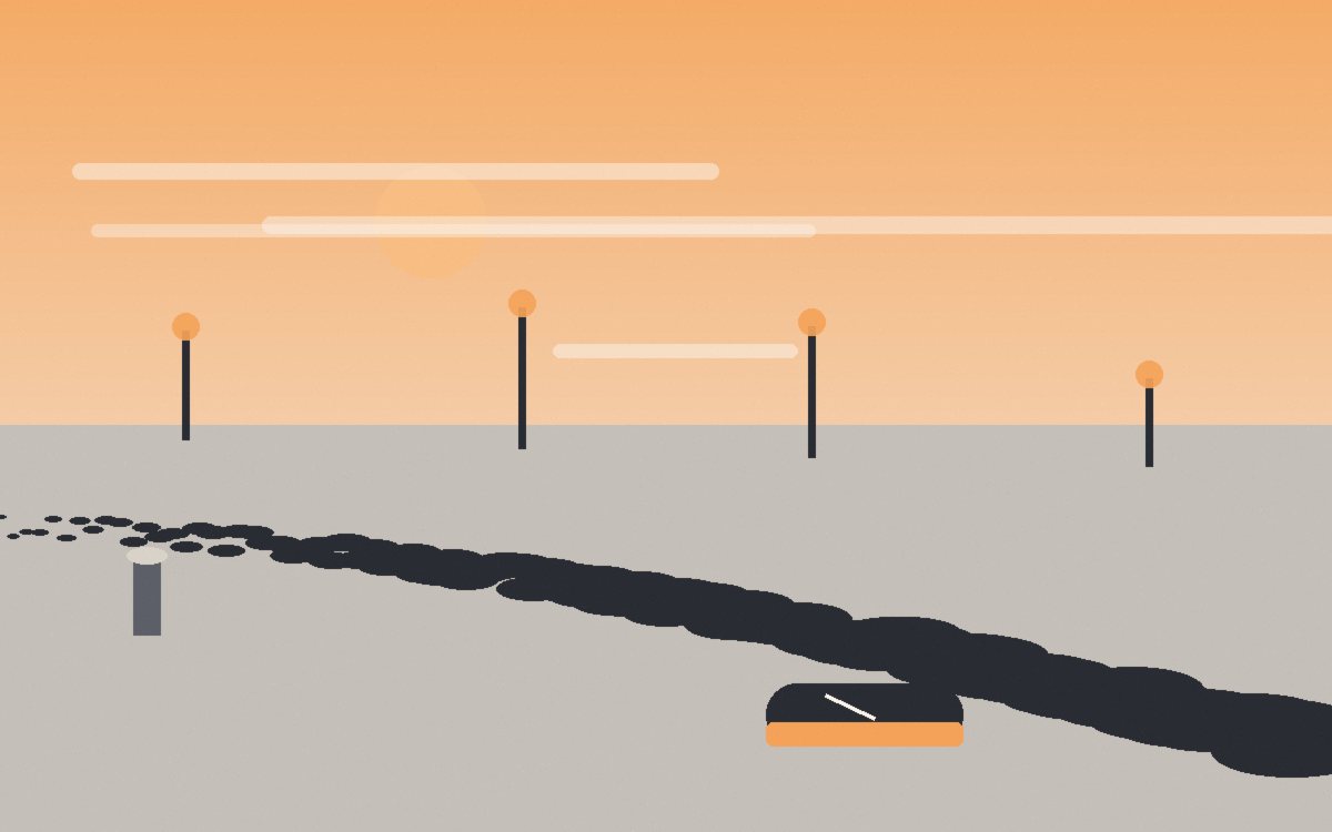 A flat park loop drawn on a map with a bench and a tap marked